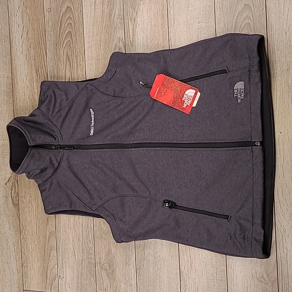 THE NORTH FACE Grey Ridgewall Dell Intel Full Zip Womens Medium Vest NEW